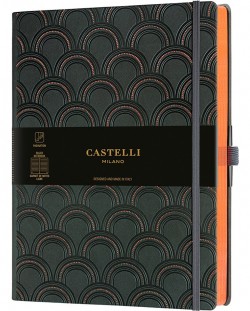 Бележник Castelli Copper & Gold - Art Deco Copper, 19 x 25 cm, линиран