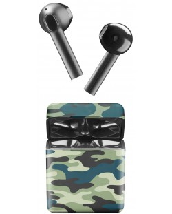 Безжични слушалки Cellularline - Music Sound TWS, Camouflage