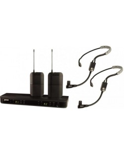 Безжична микрофонна система Shure - BLX188E/SM35 T11, черна