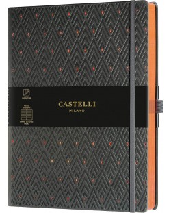 Бележник Castelli Copper & Gold - Diamonds Copper, 19 x 25 cm, линиран