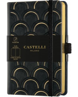 Бележник Castelli Copper & Gold - Art Deco Gold, 9 x 14 cm, бели листове