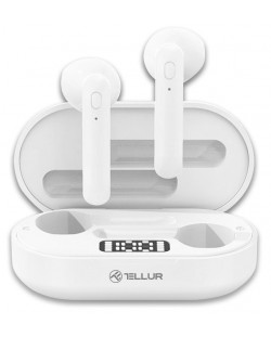 Безжични слушалки Tellur - Flip, TWS, бели