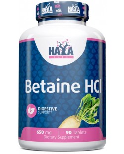 Betaine HCL, 650 mg, 90 таблетки, Haya Labs