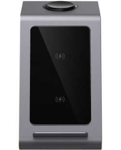 Безжично зарядно Prestigio - ReVolt A8, 10W, сиво/черно