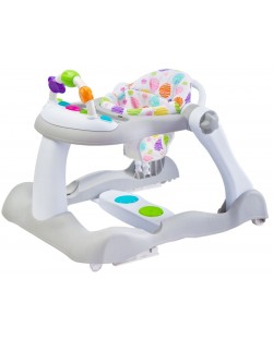 Бебешка проходилка 3 в 1 Caretero Toyz - Bounce, сива  