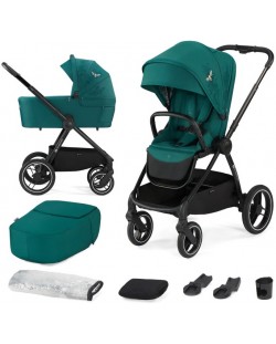 Бебешка количка 2 в 1 KinderKraft - Nea, тъмнозелена