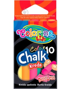 Безпрашни тебешири Colorino Kids - 10 броя