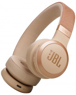 Безжични слушалки JBL - Live 670NC, ANC, Sandstone