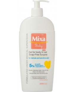 Бебешки гел за коса и тяло Mixa, 400 ml