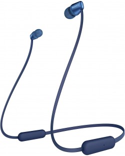 Безжични слушалки с микрофон Sony - WI-C310, сини