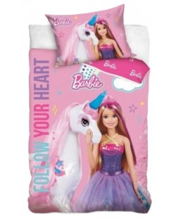 Sonne Бебешки спален комплект Barbie Следвай сърцето си 100x135
