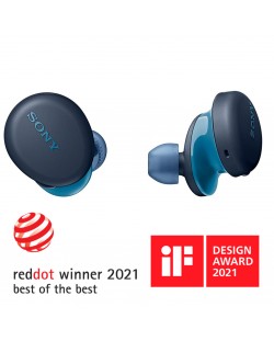 Безжични слушалки Sony - WF-XB700, сини
