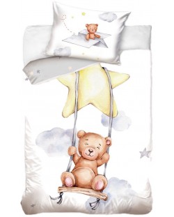 Бебешки спален комплект Sonne - Мече на люлка, 2 части