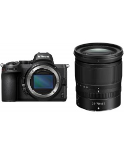 Безогледален фотоапарат Nikon - Z5, Nikkor Z 24-70mm, f/4S, черен