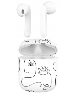 Безжични слушалки T'nB - Exclusiv Art, TWS, бели/черни