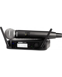 Безжична микрофонна система Shure - GLXD24E/SM58, черна