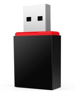 Безжичен USB адаптер Tenda - U3, 300Mbps, черен