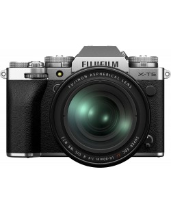 Безогледален фотоапарат Fujifilm - X-T5, 16-80mm, Silver