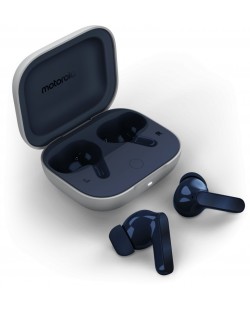 Безжични слушалки Motorola - Moto Buds, TWS, ANC, Starlight Blue/Marine