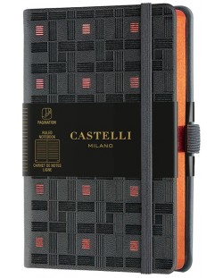 Бележник Castelli Copper & Gold - Weaving Copper, 9 x 14 cm, линиран
