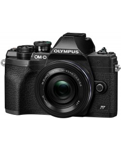 Безогледален фотоапарат Olympus - OM-D E-M10 Mark IV, 14-42mm EZ, Black