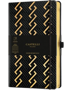 Бележник Castelli Copper & Gold - Roman Gold, 19 x 25 cm, линиран