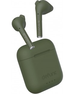 Безжични слушалки Defunc - TRUE TALK, TWS, зелени