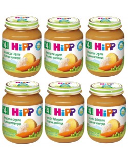 Био зеленчуково пюре Hipp - Различни зеленчуци, 6 х 125 g