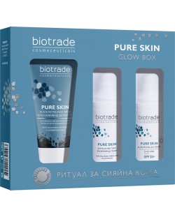 Biotrade Pure Skin Комплект - Детокс гел, Ексфолиращ тоник и Дневен крем, SPF50, 3 x 20 ml (Лимитирано)