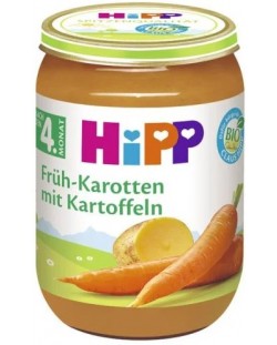 Био зеленчуково пюре Hipp - Ранни моркови и картофи, 190 g