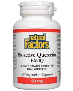 Bioactive Quercetin EMIQ, 60 капсули, Natural Factors