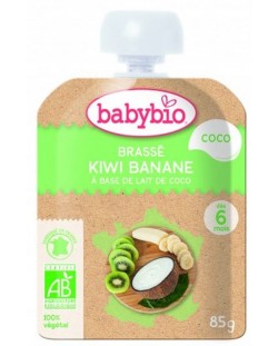 Био кокосов десерт Babybio - Киви и банан, 85 g