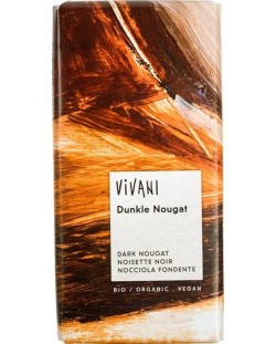 Био тъмен шоколад с нуга крем, 100 g, Vivani