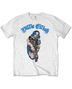 Тениска Rock Off Billie Eilish - Bling, бяла