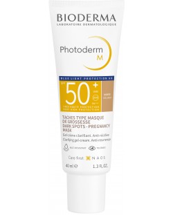 Bioderma Photoderm Слънцезащитен оцветен крем M, златист, SPF50+, 40 ml