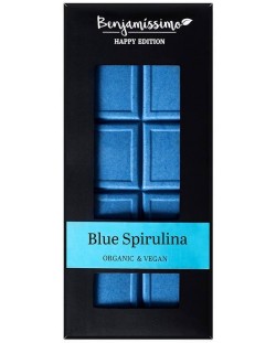 Био шоколад със син екстракт от спирулина и морска сол, 60 g, Benjamissimo