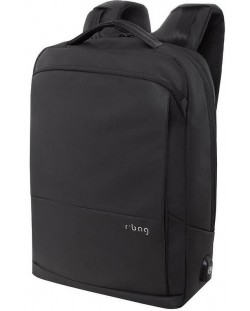 Бизнес раница за лаптоп R-bag -  Vector Black, 15"