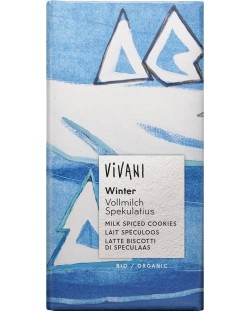 Био млечен зимен шоколад, 100 g, Vivani