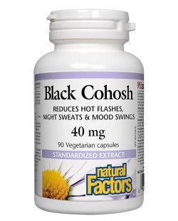 Black Cohosh, 40 mg, 90 капсули, Natural Factors