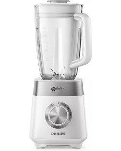 Блендер Philips - ProBlend Crush, HR2224/00, 2 l, 4 степени, 800W, бял