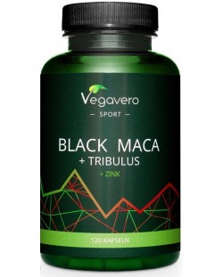 Black Maca + Tribulus, 120 капсули, Vegavero