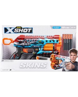 Бластер Zuru X Shot - Skins Griefer, 12 стрели, Асортимент