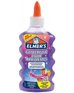 Блестящо лепило Elmer's Glitter Glue - 177 ml, лилаво