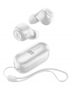 Безжични слушалки Cellularline - Pick, TWS, бели