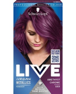 Schwarzkopf Live Боя за коса, Ултраярък, Хладен аметист U69