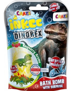 Бомбичка за баня Craze Inkee - С изненада динозавър