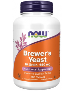 Brewer's Yeast, 650 mg, 200 таблетки, Now