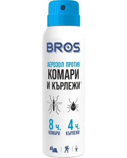 Bros Аерозол против комари и кърлежи, 90 ml