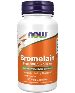 Bromelain, 500 mg, 60 капсули, Now