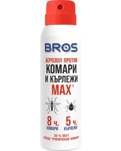 Bros Аерозол против комари и кърлежи Max, 90 ml